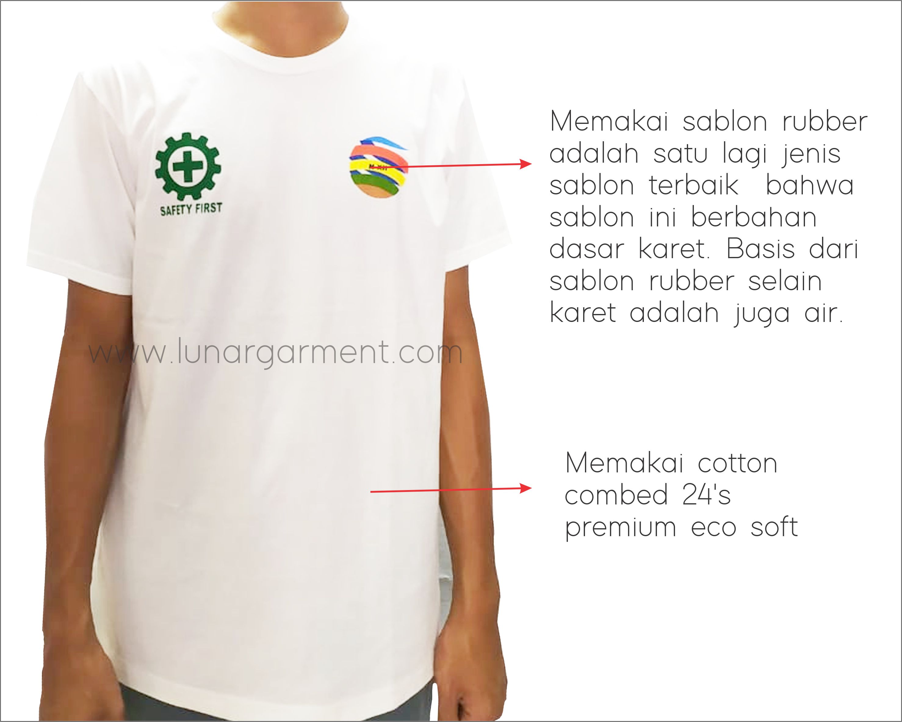 Menerima Pembuatan Kaos  Oblong  Custom Lunar Garment 