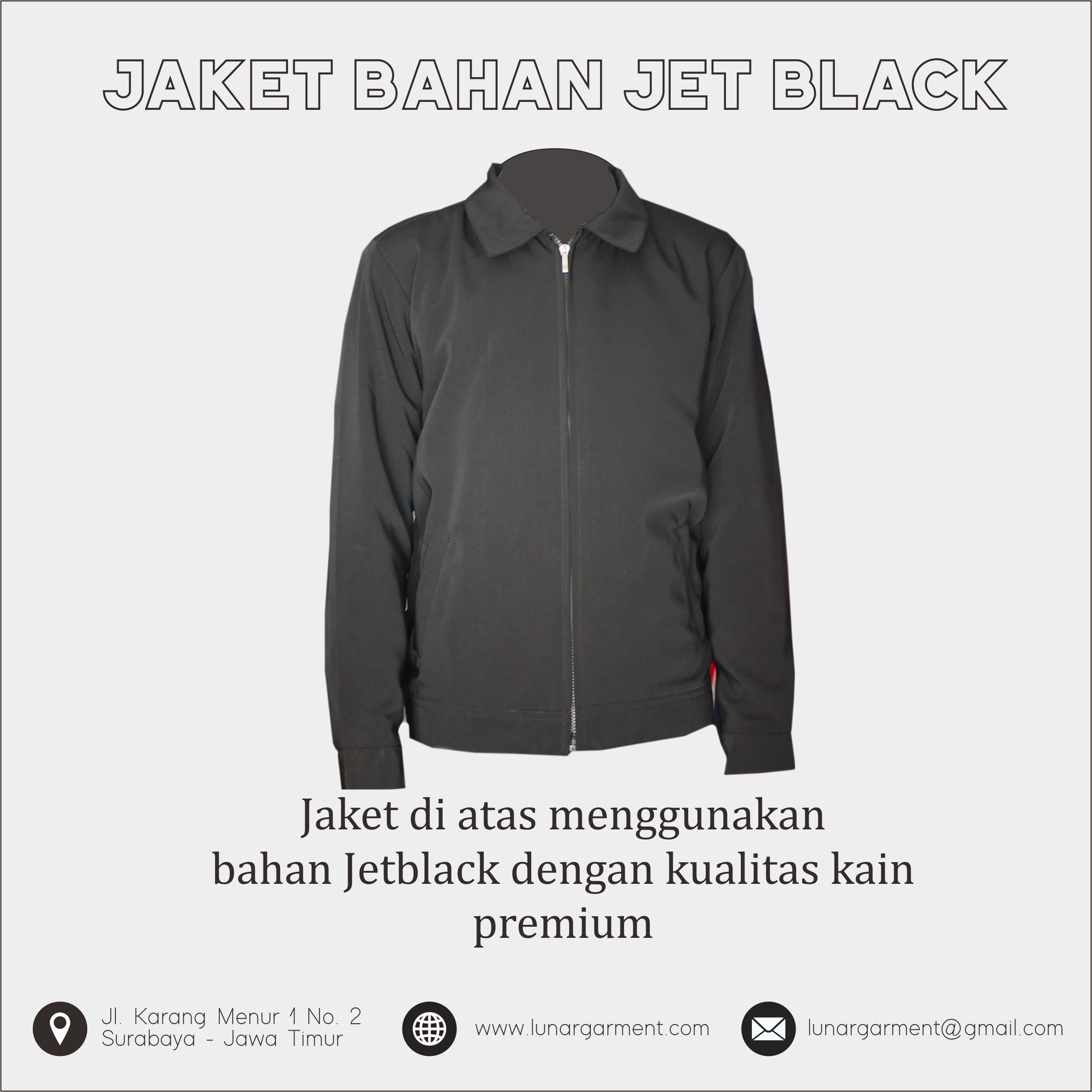 Hasil Konveksi Jaket Jetblack Custom Lunar Garment Indonesia