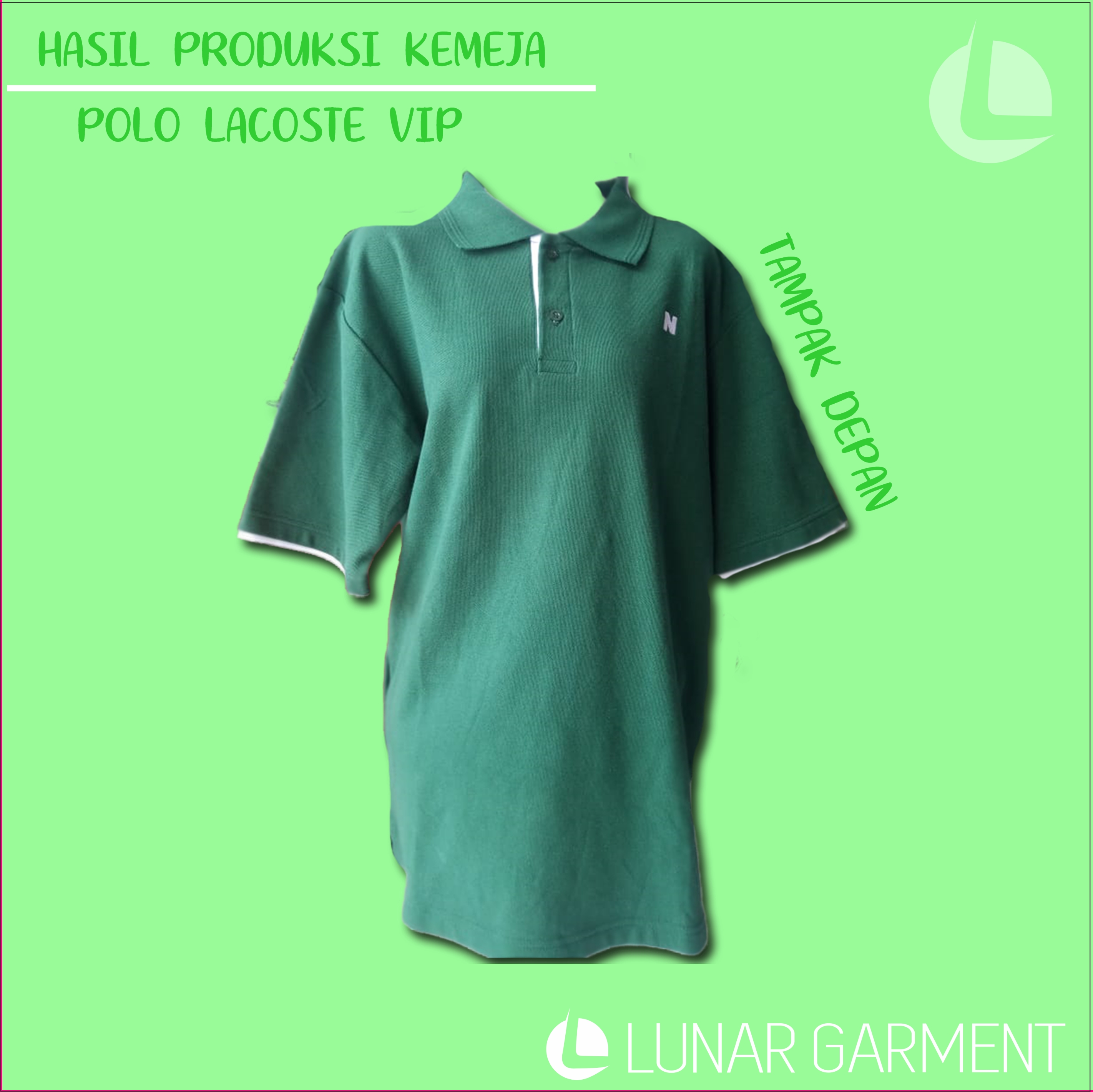 Hasil Produksi Kemeja Polo Lacoste VIP Lunar Garment 